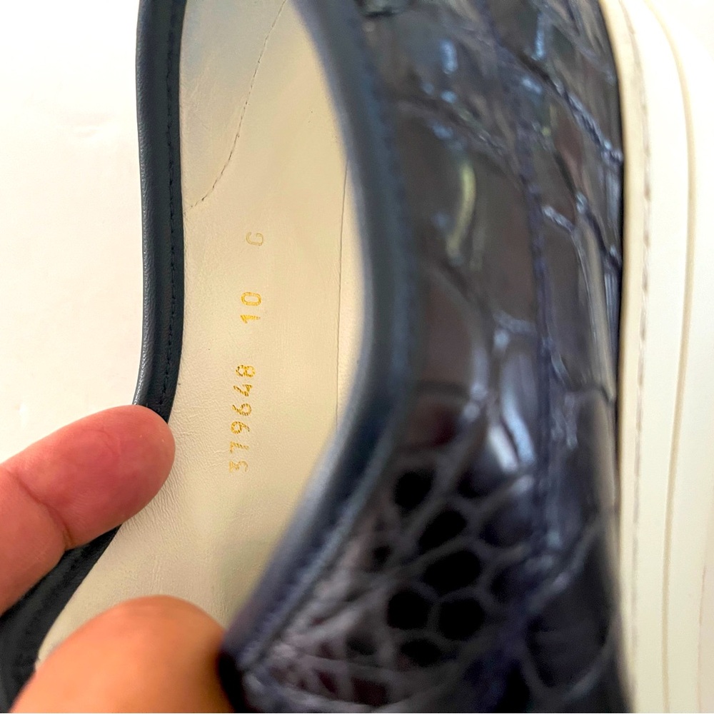 Gucci Men’s crocodile skin leather sneakers Made in Italy - Picture 9 of 10